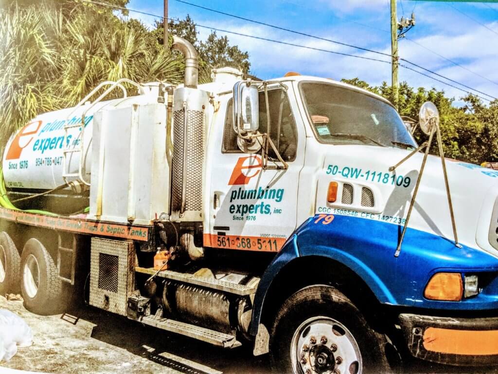 septic pump out truck Palm Beach country