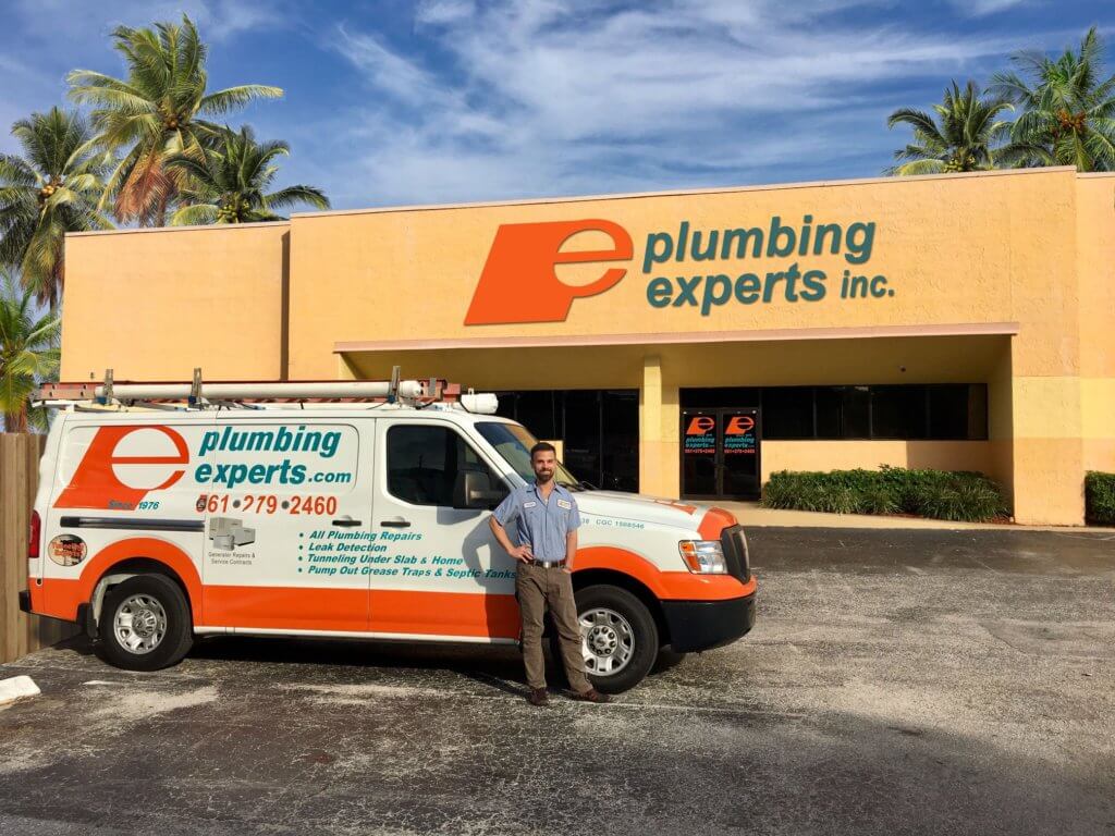 Bathroom plumber repair truck 